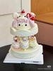 Bàn xoay cupcake trụ giữa có nhạc (2 tầng).