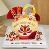 Combo 2 set giấy trung thu - múa lân (bé múa lân và câu đối) MẪU 6.