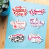 60 chữ giấy Happy Women's day mix mẫu SIZE NHỎ kt 6-7cm.