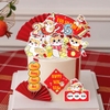 Combo 2 set giấy TẾT  - rắn đội mũ hình đầu lân và thỏi vàng.