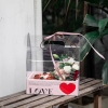 Set 10 hộp mica 2 ngăn LOVE -HỒNG.