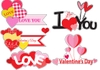 Set giấy Valentine CT-5 bảng  chữ.