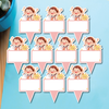 Set 50 thẻ giấy có chân cắm-bé GÁI mặt trời.