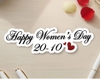 Set 50 bảng giấy Happy women's day 20-10 (kt 12cm).