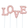 Chữ Love gắn hạt nhựa-ĐỎ (size to 4.5cm).