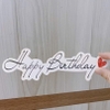 Set 80 chữ giấy -happy birthday chữ mảnh dài và trái tim đỏ (kt 12cm).