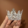 Vương miện nhỏ tròn nhựa, đk 5cm, không đính hạt -MÀU BẠC.