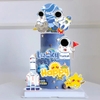 Combo 2 set giấy-Phi hành gia, tàu vũ trụ, hpbd, lucky.