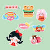 Combo 2 set giấy - bé GÁI kute + Hamburge +xinh gái nhất.