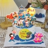 Combo 2 set giấy trung thu  - rước đèn (hằng nga và và bánh trung thu, 2 đầu lân xanh đỏ).