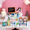 Combo 2 set giấy- học sinh nam nữ áo trắng, điểm 10, bó hoa9860.