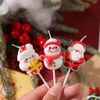 Vỉ nến noel - 3 chi tiết (ông già noel, người tuyết).