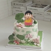 Tượng phật  nhựa-áo vàng.