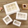 Set 10 Hộp cupcake giấy (2 lỗ) (16x9x7.5cm).