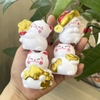 Set 4 mèo thần tài nhựa cứng