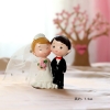 Tượng cô dâu chú rể sứ - trắng đen.
