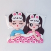 Tượng nhựa dẻo-đôi nam nữ nằm ngủ.