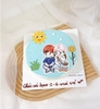 Set 12 thẻ giấy đôi em bé mix mẫu.