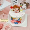 Combo 2 set giấy-bé GÁI happy và kẹo mút.