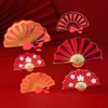 Combo 2 set giấy -QUẠT HOA ép nhũ  (6 chiếc/set).