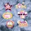 Combo 2 Set giấy TẾT- Hello 2024 HỒNG-ĐEN (ép nhũ).