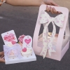 Set 10 hộp cupcake quai xách và nơ-HỒNG.