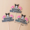 Set 3 cây cắm HPBD Kuromi 2 lớp9821.