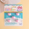 Vỉ nến 5 cây hình quả cherry -màu HỒNG.