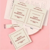Set 50 bảng giấy vuông HAPPY WOMEN'S DAY kt 8cmx8cm-MÀU KEM.
