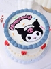 Tượng nhựa dẻo-Mèo Kuromi đen và chữ HPBD.