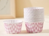 Set 50 cốc cupcake caro - HỒNG.