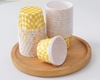 Set 50 cốc cupcake caro - VÀNG.