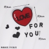Set cắm xốp-trái tim đỏ chữ love for you đen.