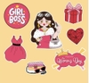 Combo 2 set giấy - quý bà hồng Girl boss.