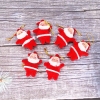 Set 6 tượng ông già noel vải -màu đỏ (kt 5cm).