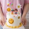 Set 30 cây cắm hình bông hoa trắng (nụ hoa hình mặt trời mỉm cười).