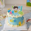 Combo 10 set giấy em bé đội mũ cầm số 10 -BÉ TRAI.