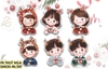 Set giấy NOEL - 6 BÉ GÁI CT.