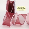 Ruybang voan ngọc trai 4cm x 4,5m- ĐỎ ĐÔ.