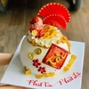 Combo 12 quạt giấy đỏ.