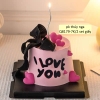 Combo 2 set giấy chữ I love you đen và trái tim hồng.