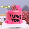 Combo 2 set giấy chữ I love you đen và trái tim hồng.