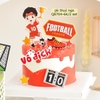 Combo 2 set giấy - cầu thủ bóng đá áo đỏ vô địch.