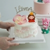 Set 5 tượng nhựa dẻo - mẹ mũ vàng áo đỏ.
