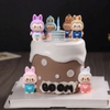 Set 6 tượng nhựa SLC-LABUBU (mix màu) kt 3.1cmx 5.6cm.