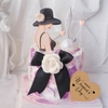 Combo 12 thẻ giấy Happy women's day hình trái tim-mix 2 màu nâu và trắng (Q9016)  (kt 7cm x8cm).