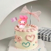 Tượng nhựa mèo Melody mẫu mới (cài nơ vàng)9130.