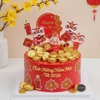 Combo 2 set giấy TẾT ép nhũ - đầu lân câu đối + pháo + pháo hoa.