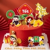 Combo 2 set giấy TẾT  - 4 em bé, cành mai và ông đồ.