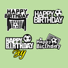 Combo 2 set giấy- bảng HPBD (happy birthday) bóng đá mix nhiều mẫu.